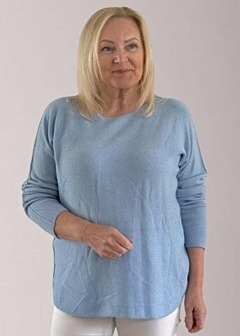 My Italy Blue Round Neck Jumper